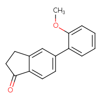 Chemical structure of 5-(2-methoxyphenyl)-2,3-dihydro-1H-inden-1-one - CSSB00002672594
