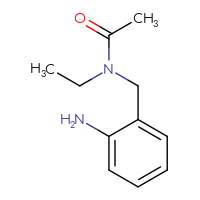 Chemical structure of N-[(2-aminophenyl)methyl]-N-ethylacetamide - CSSB00000738815