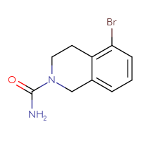 Chemical structure of 5-bromo-1,2,3,4-tetrahydroisoquinoline-2-carboxamide - CSSB00046694852