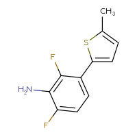 Chemical structure of 2,6-difluoro-3-(5-methylthiophen-2-yl)aniline - CSSB00102711909