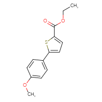 Chemical structure of ethyl 5-(4-methoxyphenyl)thiophene-2-carboxylate - CSSB00020606063