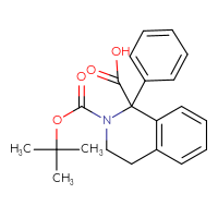 Chemical structure of 2-[(tert-butoxy)carbonyl]-1-phenyl-1,2,3,4-tetrahydroisoquinoline-1-carboxylic acid - CSSB20620692036