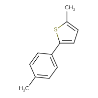 Chemical structure of 2-methyl-5-(4-methylphenyl)thiophene - CSSB00053149901