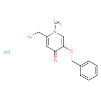 Chemical structure of 5-(benzyloxy)-2-(chloromethyl)-1-methyl-1,4-dihydropyridin-4-one hydrochloride - CSSB00000684850