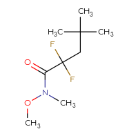 Chemical structure of 2,2-difluoro-N-methoxy-N,4,4-trimethylpentanamide - CSSB20677349624