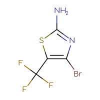 Chemical structure of 4-bromo-5-(trifluoromethyl)-1,3-thiazol-2-amine - CSSB00025711626