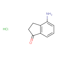 Chemical structure of 4-amino-2,3-dihydro-1H-inden-1-one hydrochloride - CSSB03549770966