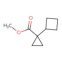 Chemical structure of methyl 1-cyclobutylcyclopropane-1-carboxylate - CSSB00028441200