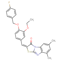 Chemical structure of (4E)-4-({3-ethoxy-4-[(4-fluorophenyl)methoxy]phenyl}methylidene)-9,11-dimethyl-5-thia-2,7-diazatricyclo[6.4.0.0²,⁶]dodeca-1(8),6,9,11-tetraen-3-one - CSSB02267485545