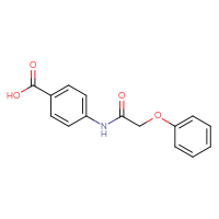 Chemical structure of 4-(2-phenoxyacetamido)benzoic acid - CSSB00028999264