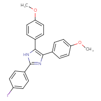 Chemical structure of 2-(4-iodophenyl)-4,5-bis(4-methoxyphenyl)-1H-imidazole - CSSB00020606087