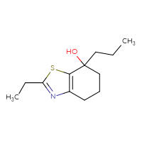 Chemical structure of 2-ethyl-7-propyl-4,5,6,7-tetrahydro-1,3-benzothiazol-7-ol - CSSB06798176918