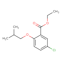 Chemical structure of ethyl 5-chloro-2-(2-methylpropoxy)benzoate - CSSB01402450014