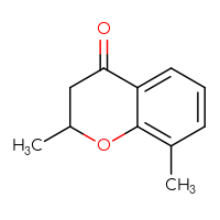 Chemical structure of 2,8-dimethyl-3,4-dihydro-2H-1-benzopyran-4-one - CSSB00160478579