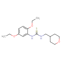 Chemical structure of 3-(2,5-diethoxyphenyl)-1-[(oxan-4-yl)methyl]thiourea - CSSB00218817338