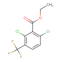 Chemical structure of ethyl 2,6-dichloro-3-(trifluoromethyl)benzoate - CSSB02150776103