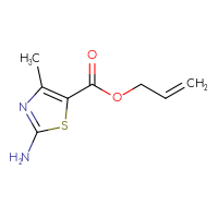 Chemical structure of prop-2-en-1-yl 2-amino-4-methyl-1,3-thiazole-5-carboxylate - CSSB00000012718