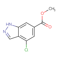 Chemical structure of methyl 4-chloro-1H-indazole-6-carboxylate - CSSB00010185972