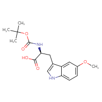 Chemical structure of (2S)-2-{[(tert-butoxy)carbonyl]amino}-3-(5-methoxy-1H-indol-3-yl)propanoic acid - CSSB00020629422