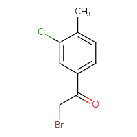 Chemical structure of 2-bromo-1-(3-chloro-4-methylphenyl)ethan-1-one - CSSB00012707048