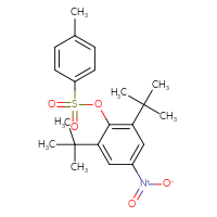 Chemical structure of 2,6-di-tert-butyl-4-nitrophenyl 4-methylbenzene-1-sulfonate - CSSB21432480060