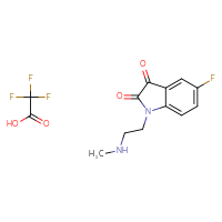 Chemical structure of 5-fluoro-1-[2-(methylamino)ethyl]-2,3-dihydro-1H-indole-2,3-dione; trifluoroacetic acid - CSSB02495365775