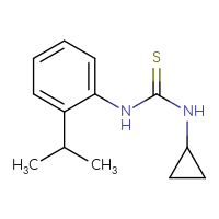Chemical structure of 3-cyclopropyl-1-[2-(propan-2-yl)phenyl]thiourea - CSSB00000255670