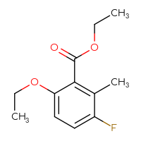 Chemical structure of ethyl 6-ethoxy-3-fluoro-2-methylbenzoate - CSSB00135175155