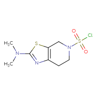 Chemical structure of 2-(dimethylamino)-4H,5H,6H,7H-[1,3]thiazolo[5,4-c]pyridine-5-sulfonyl chloride - CSSB14965858258