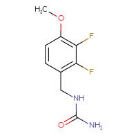 Chemical structure of [(2,3-difluoro-4-methoxyphenyl)methyl]urea - CSSB21432471134