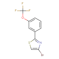 Chemical structure of 4-bromo-2-[3-(trifluoromethoxy)phenyl]-1,3-thiazole - CSSB00006125316