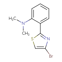 Chemical structure of 2-(4-bromo-1,3-thiazol-2-yl)-N,N-dimethylaniline - CSSB00010736395
