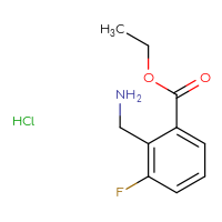 Chemical structure of ethyl 2-(aminomethyl)-3-fluorobenzoate hydrochloride - CSSB20963523007