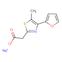 Chemical structure of sodium 2-[4-(furan-2-yl)-5-methyl-1,3-thiazol-2-yl]acetate - CSSB00020588703