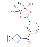 Chemical structure of 5-[3-(4,4,5,5-tetramethyl-1,3,2-dioxaborolan-2-yl)benzoyl]-5-azaspiro[2.3]hexane - CSSB02166475300