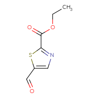 Chemical structure of ethyl 5-formyl-1,3-thiazole-2-carboxylate - CSSB00000726528