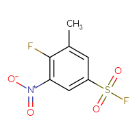 Chemical structure of 4-fluoro-3-methyl-5-nitrobenzene-1-sulfonyl fluoride - CSSB00015196245