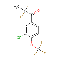 Chemical structure of 1-[3-chloro-4-(trifluoromethoxy)phenyl]-2,2-difluoropropan-1-one - CSSB21103687169