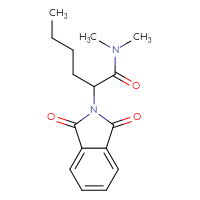 Chemical structure of 2-(1,3-dioxo-2,3-dihydro-1H-isoindol-2-yl)-N,N-dimethylhexanamide - CSSB02283616655
