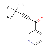 Chemical structure of 4,4-dimethyl-1-(pyridin-3-yl)pent-2-yn-1-one - CSSB02495839319