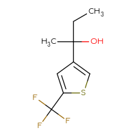 Chemical structure of 2-[5-(trifluoromethyl)thiophen-3-yl]butan-2-ol - CSSB00022963700