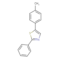 Chemical structure of 5-(4-methylphenyl)-2-phenyl-1,3-thiazole - CSSB01790838717