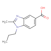 Chemical structure of 2-methyl-1-propyl-1H-1,3-benzodiazole-5-carboxylic acid - CSSB00011261083