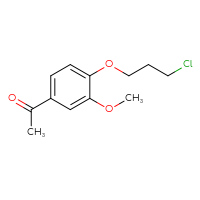 Chemical structure of 1-[4-(3-chloropropoxy)-3-methoxyphenyl]ethan-1-one - CSSB00011203248