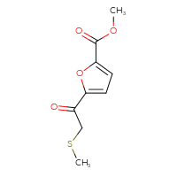 Chemical structure of methyl 5-[2-(methylsulfanyl)acetyl]furan-2-carboxylate - CSSB00014141193