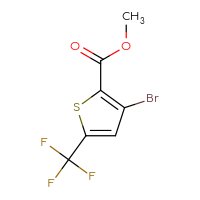 Chemical structure of methyl 3-bromo-5-(trifluoromethyl)thiophene-2-carboxylate - CSSB00010893282
