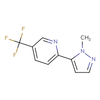 Chemical structure of 2-(1-methyl-1H-pyrazol-5-yl)-5-(trifluoromethyl)pyridine - CSSB01551101948