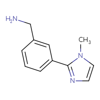 Chemical structure of 1-[3-(1-methyl-1H-imidazol-2-yl)phenyl]methanamine - CSSB00000695889