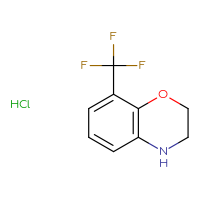 Chemical structure of 8-(trifluoromethyl)-3,4-dihydro-2H-1,4-benzoxazine hydrochloride - CSSB00020590292