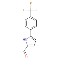 Chemical structure of 5-[4-(trifluoromethyl)phenyl]-1H-pyrrole-2-carbaldehyde - CSSB00102693805